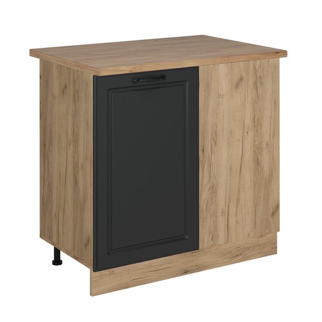 Vicco Eckunterschrank R-Line, Anthrazit Landhaus/Goldkraft Eiche, 86 cm, AP günstig online kaufen