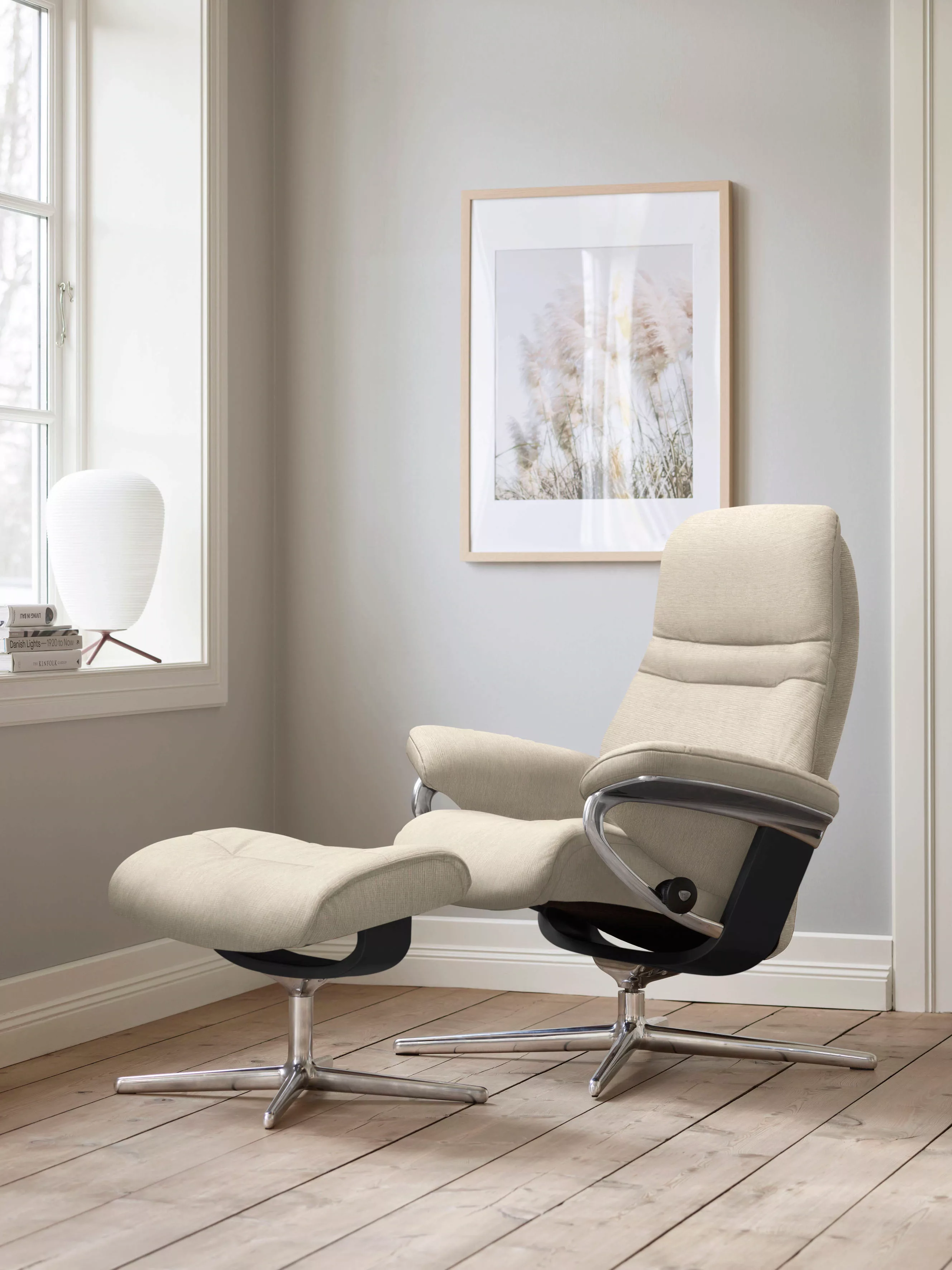 Stressless Fußhocker "Sunrise", mit Cross Base, Größe S, M & L, Holzakzent günstig online kaufen