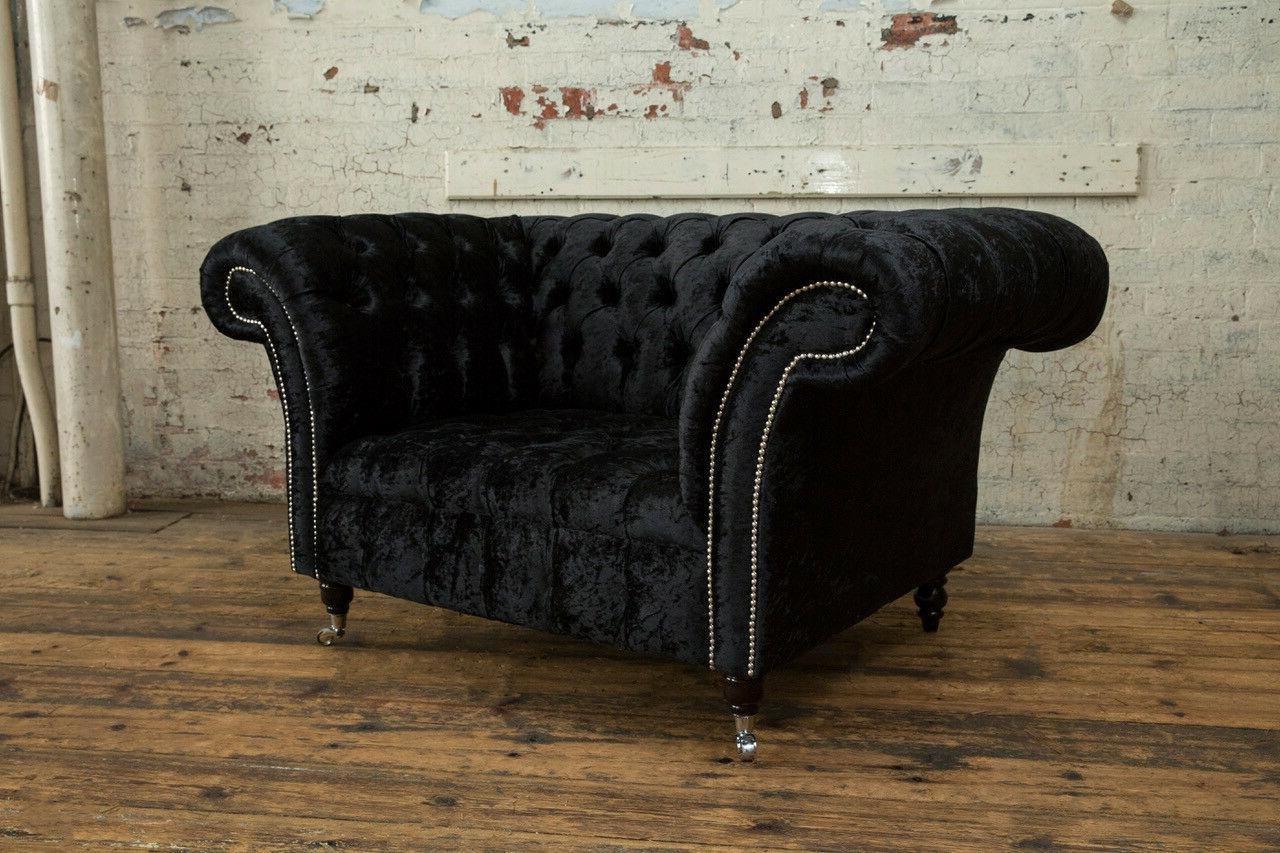 Xlmoebel Sofa Schwarzes Chesterfield Original England Einzelsofa für den Fe günstig online kaufen