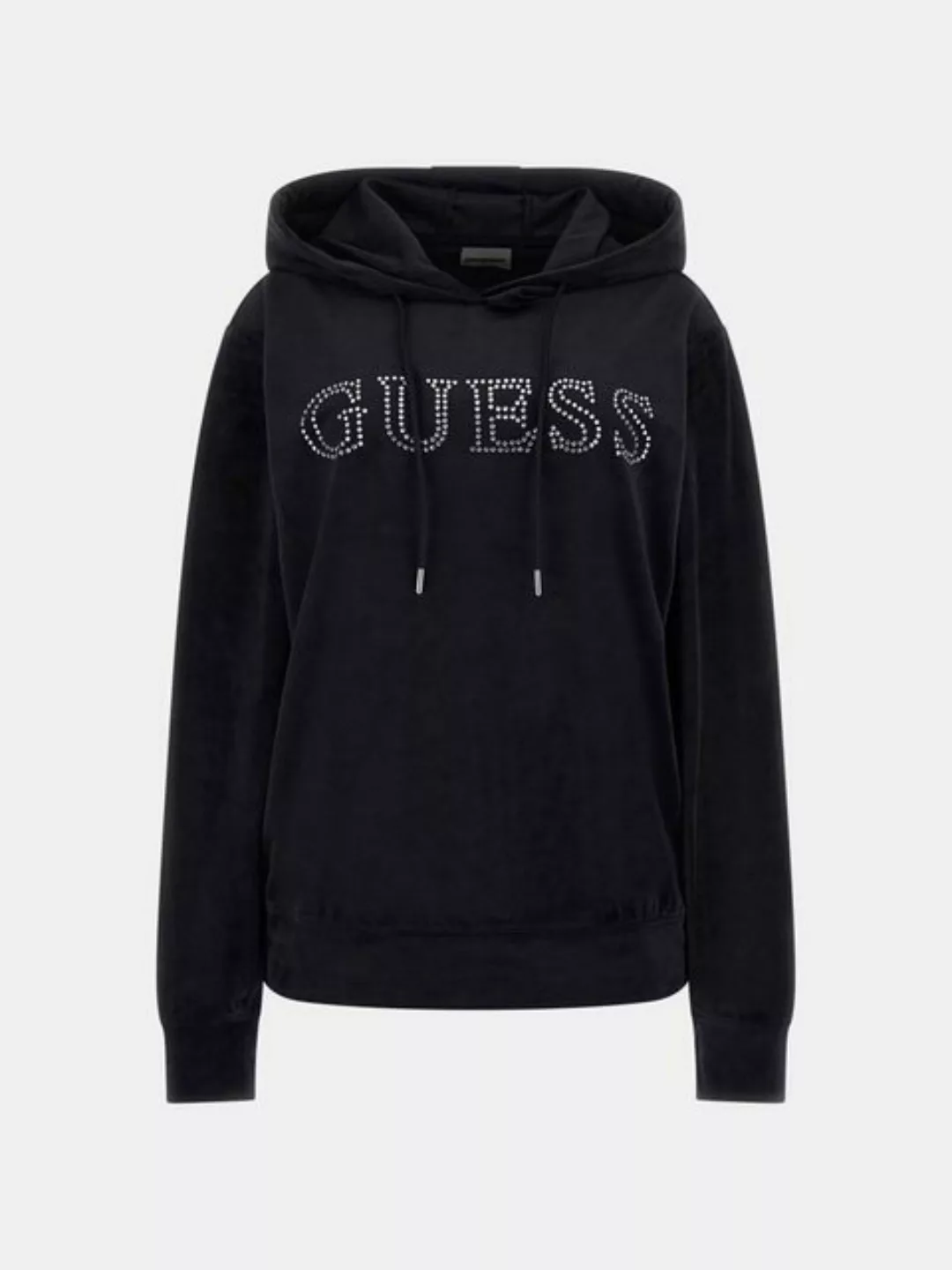 Guess Hoodie - Strass Hoodie - Velours Hoodie - COUTURE HOODIE SWEATSHIRT günstig online kaufen