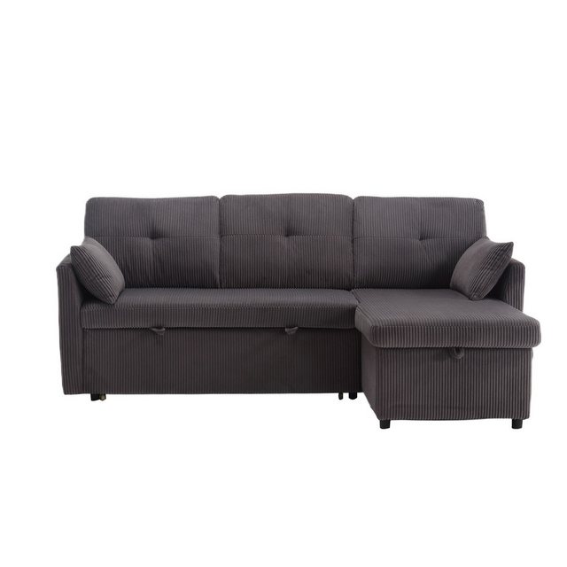 HAUSS SPLOE Sofa Schlafsofa Ecksofa mit Ausziehbett, Stauraum, Seitentasche günstig online kaufen