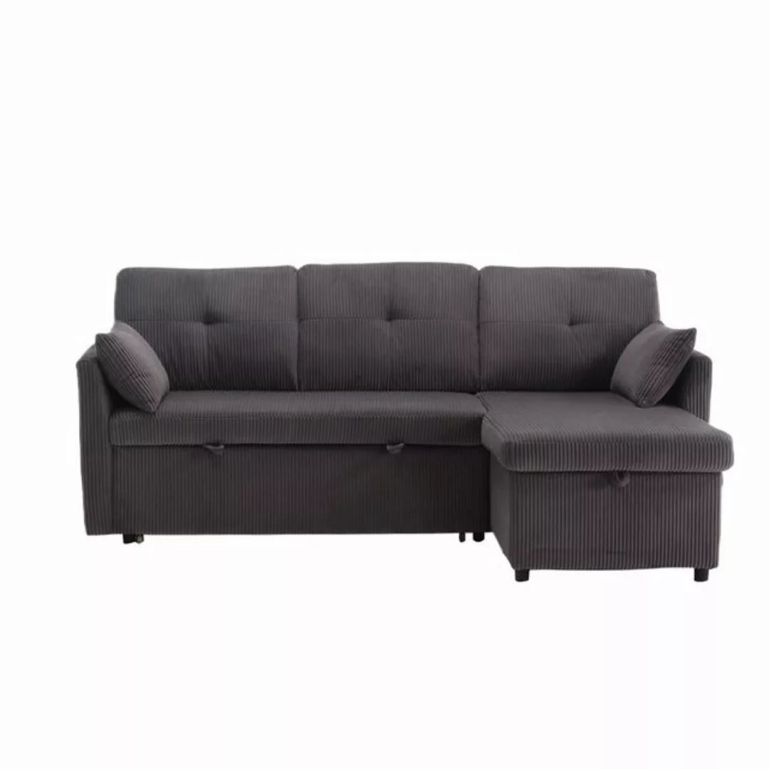 HAUSS SPOLE Sofa Schlafsofa Ecksofa mit Ausziehbett, Stauraum, Seitentasche günstig online kaufen