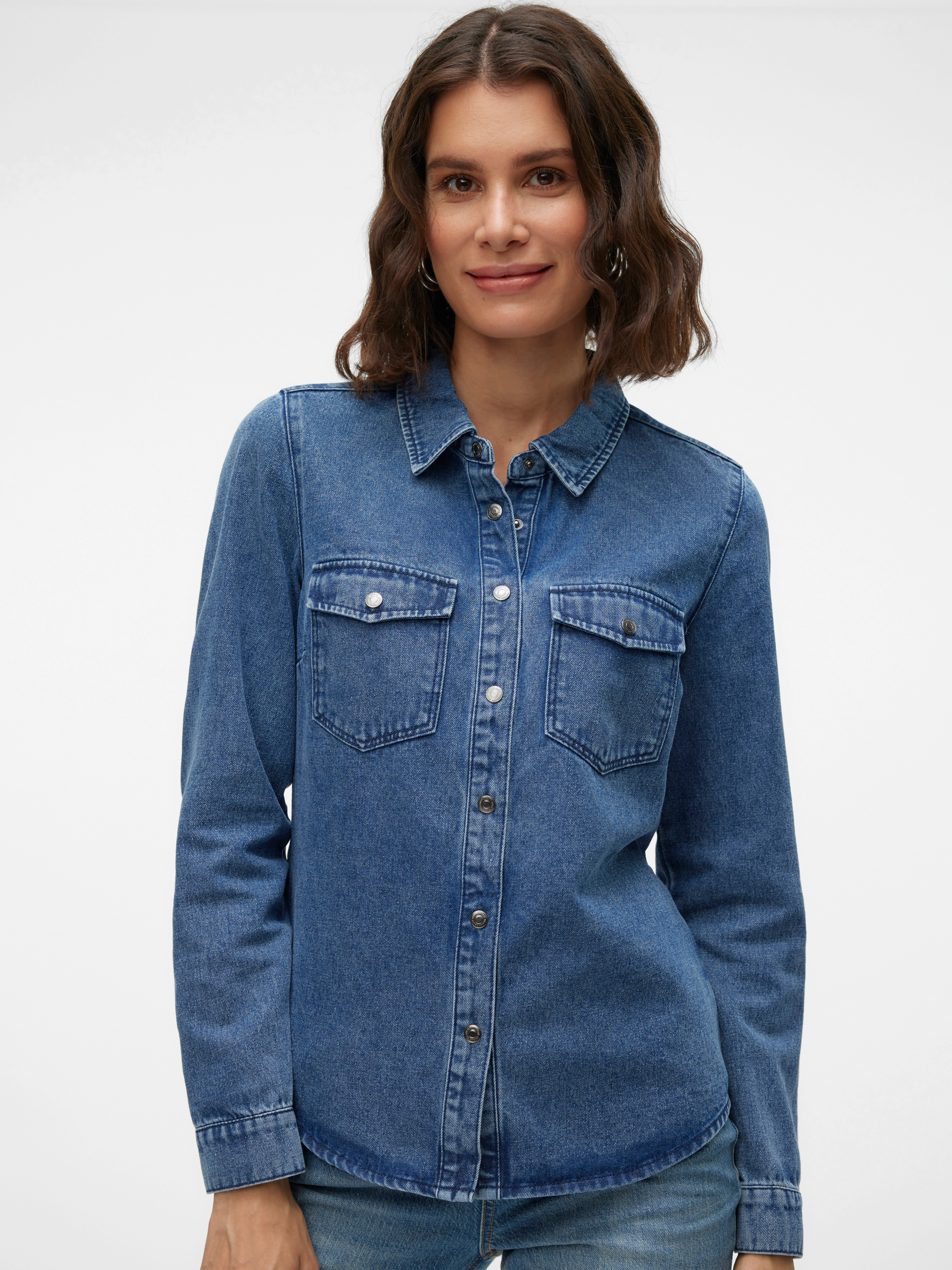 Vero Moda Jeansbluse "VMJENNIE LS DENIM SHIRT MIX NOOS" günstig online kaufen