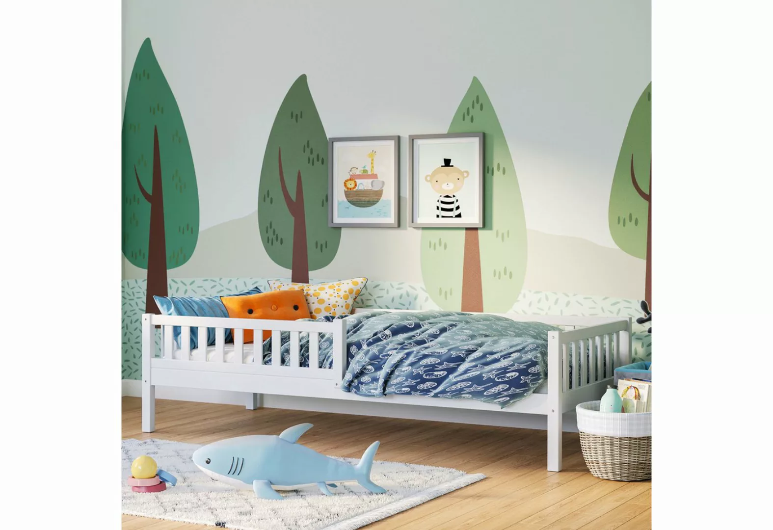 Bellabino Kinderbett Vils (Bett 90x200 cm, weiß lackiert), mit Lattenrost u günstig online kaufen