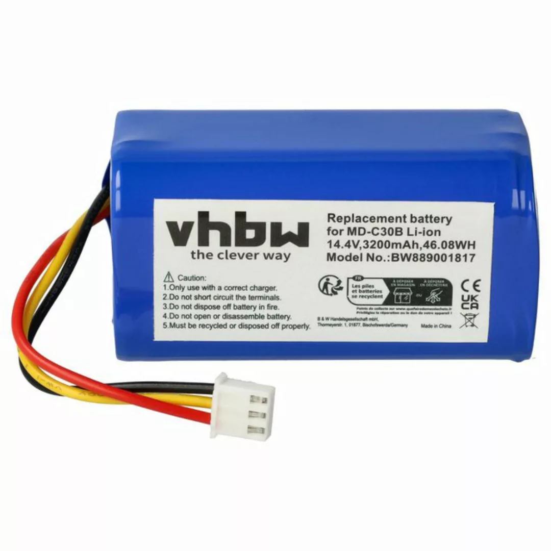 vhbw kompatibel mit Blaupunkt BPK-VCBB1XBN Staubsauger-Akku Li-Ion 3200 mAh günstig online kaufen