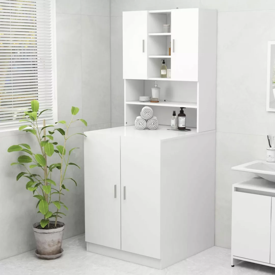 Waschmaschinenschrank Weiß 70,5x25,5x90 Cm günstig online kaufen