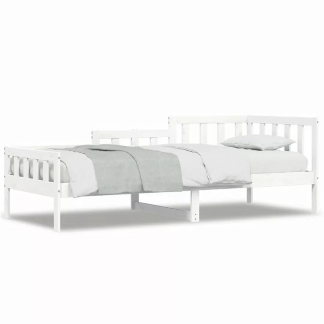 furnicato Bett Tagesbett Weiß 90x200 cm Massivholz Kiefer günstig online kaufen