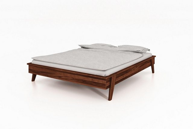 Natur24 Bett Jetro Bett aus Kernbuche massiv choco 180x200 cm ohne Kopfteil günstig online kaufen