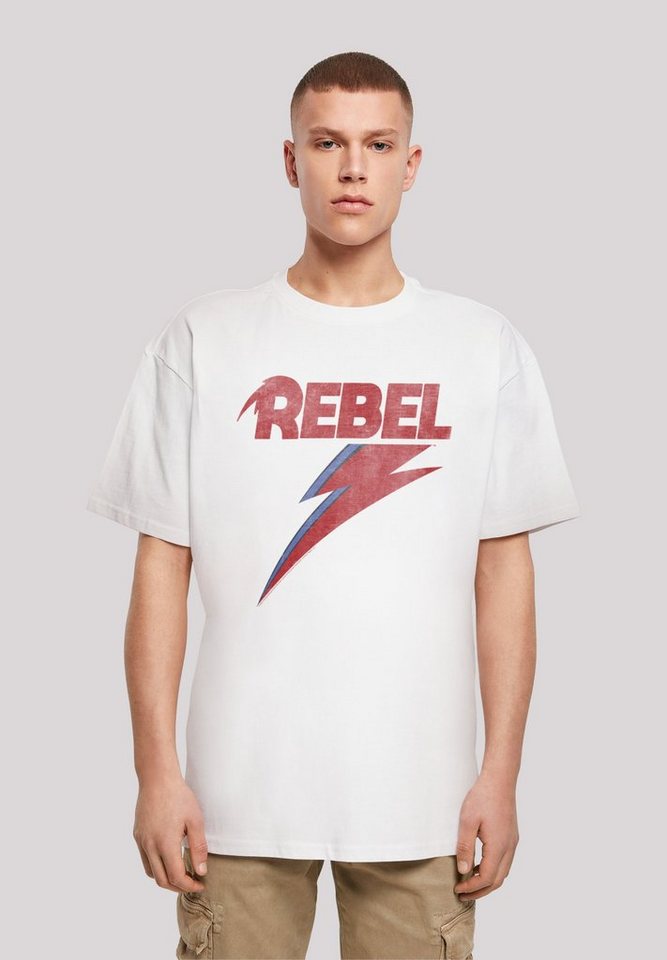 F4NT4STIC T-Shirt David Bowie Rock Music Band Distressed Rebel Print günstig online kaufen