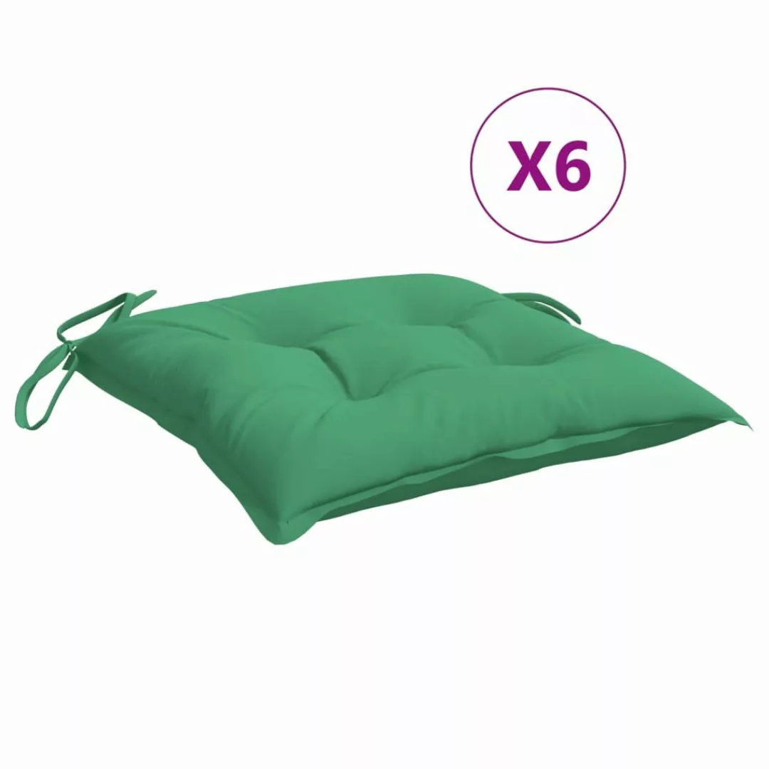 vidaXL Sitzauflage Stuhlkissen 6 Stk. Grün günstig online kaufen