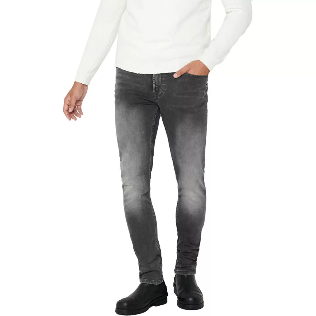 Only & Sons Loom Life Slim St 7104 Jeans 38 Grey Denim günstig online kaufen
