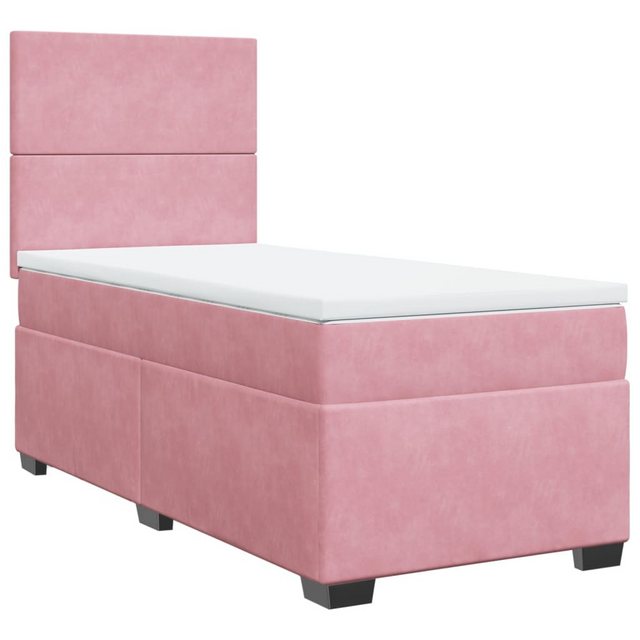 vidaXL Bett Boxspringbett mit Matratze Rosa 90x190 cm Samt günstig online kaufen