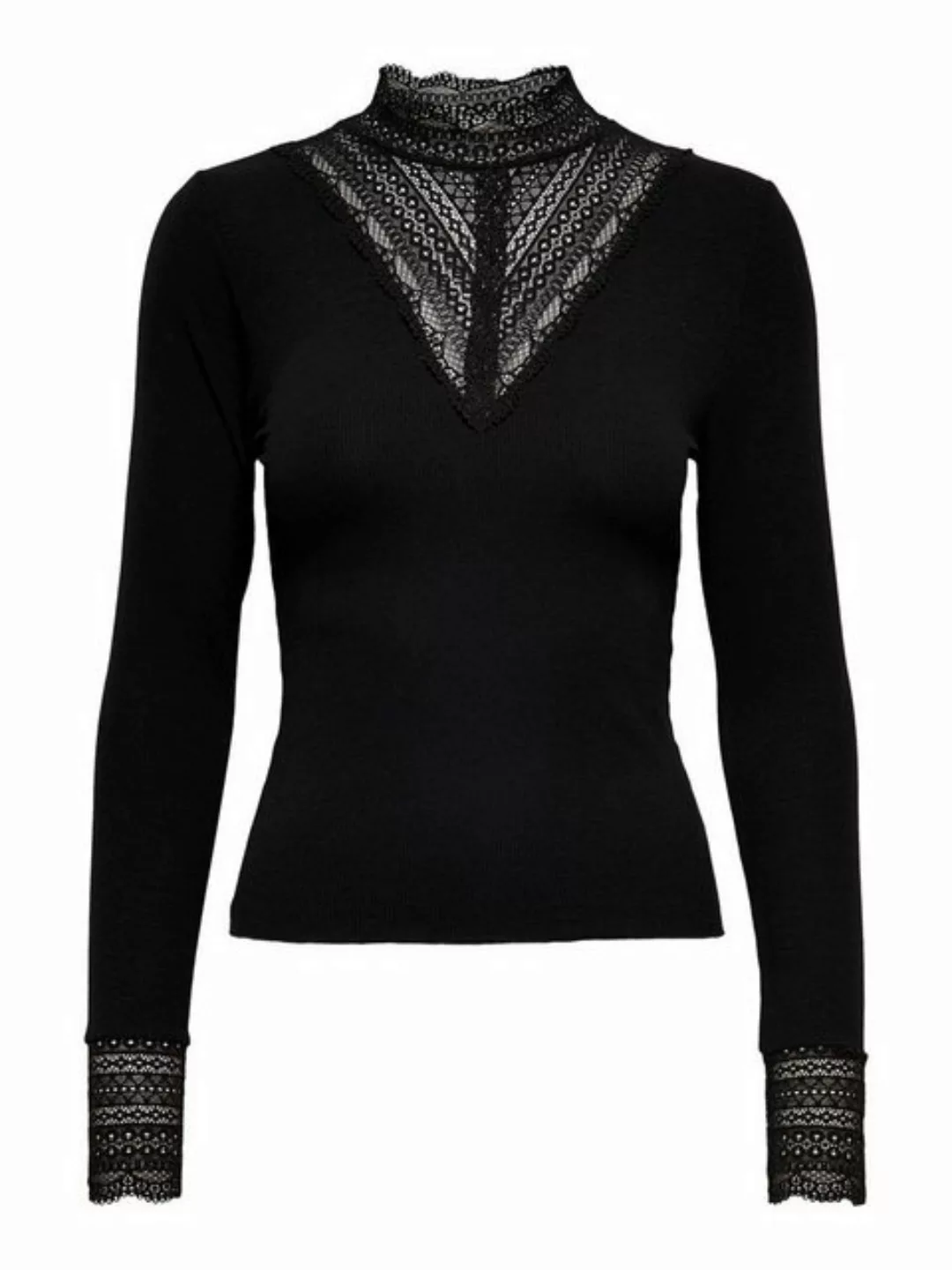 ONLY Spitzenshirt ONLTILDE L/S HIGH NECK LACE TOP JRS günstig online kaufen