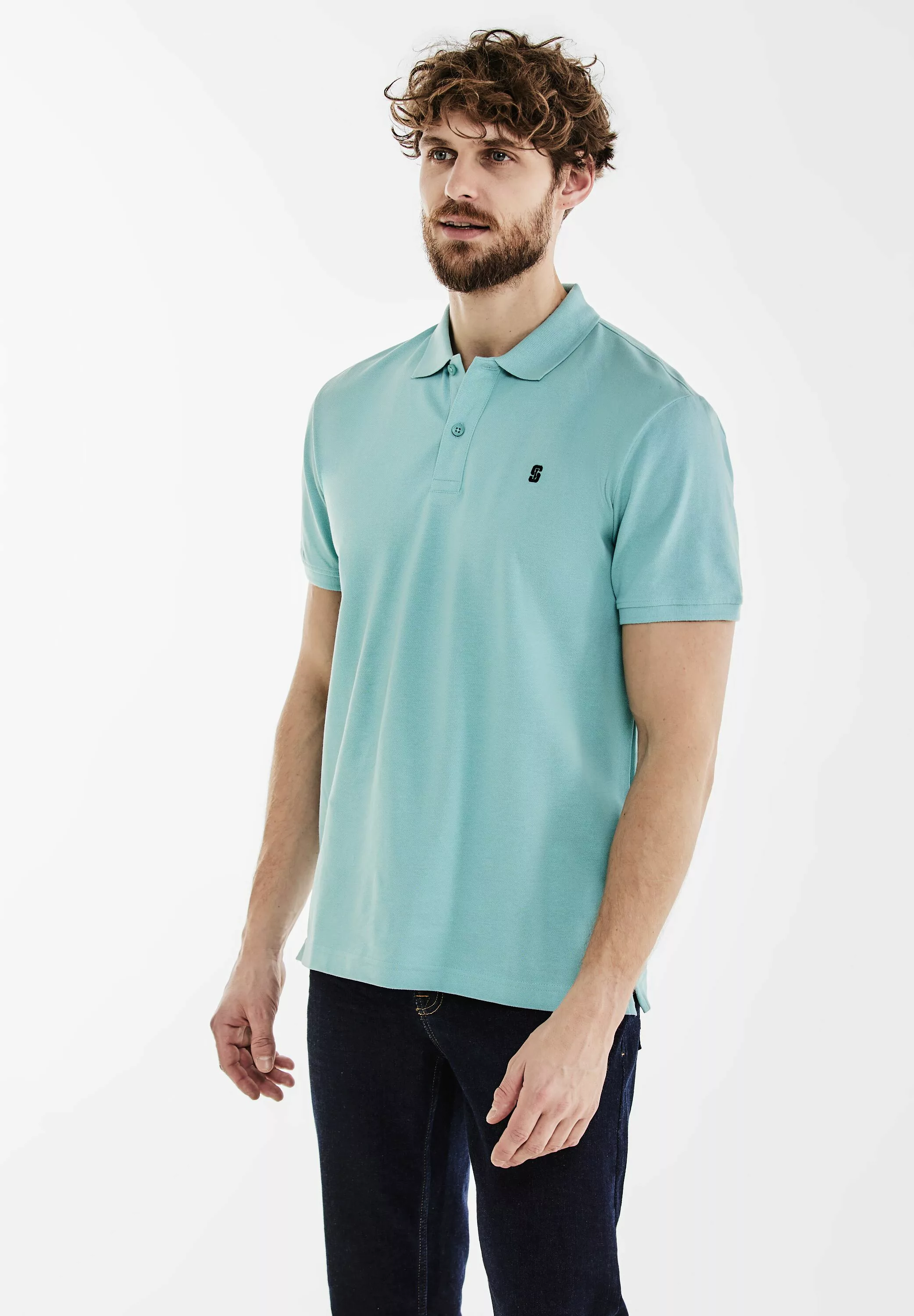 STREET ONE MEN Poloshirt, in Unifarbe günstig online kaufen