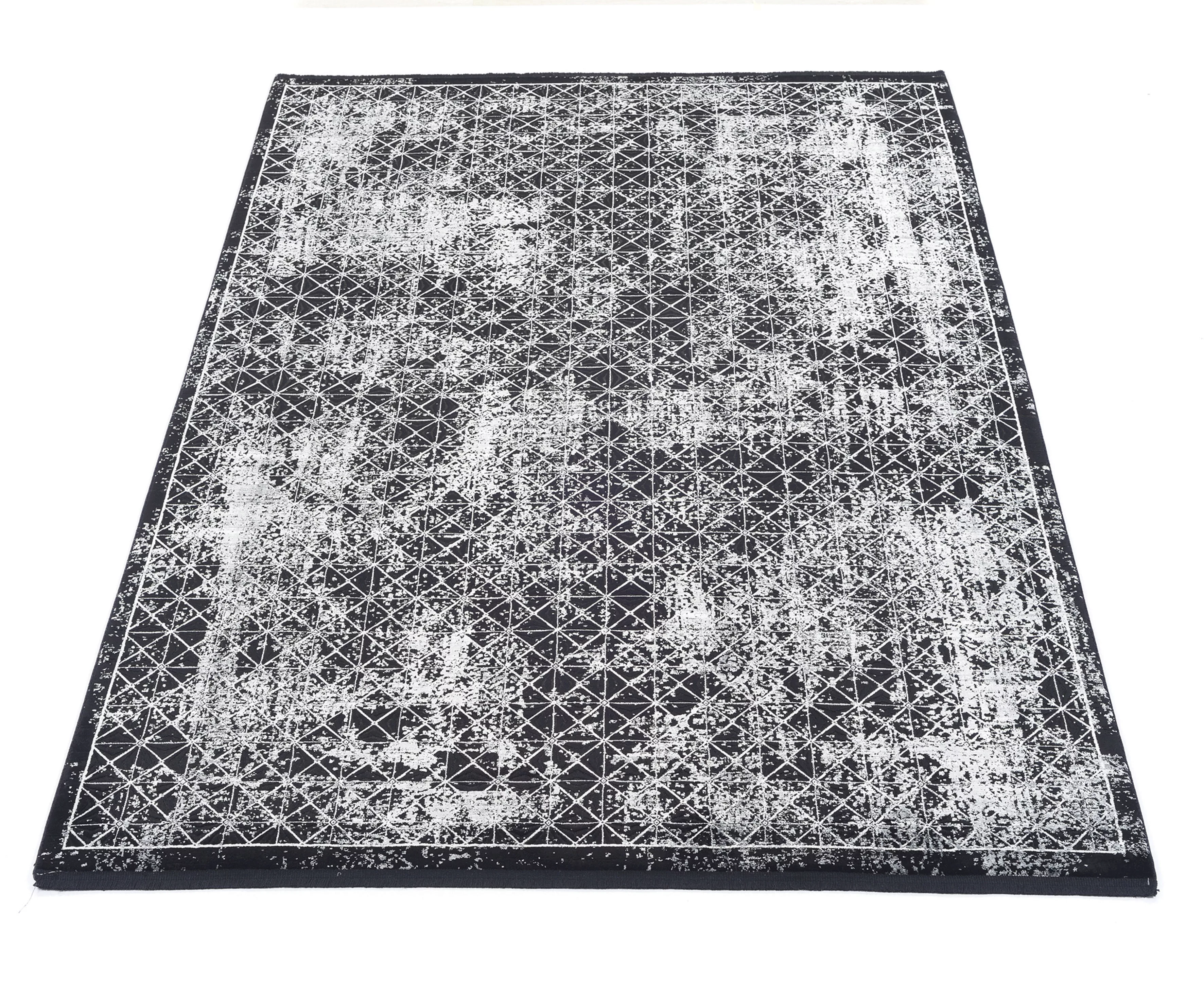 WK WOHNEN Teppich »BLACKLINE DIAMOND«, rechteckig, fein eingefasst, sowie s günstig online kaufen