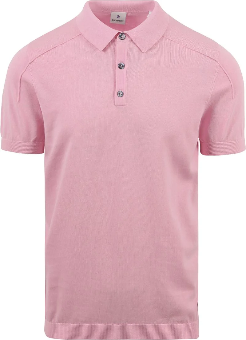 Blue Industry gestricktes Poloshirt Rosa - Größe XXL günstig online kaufen