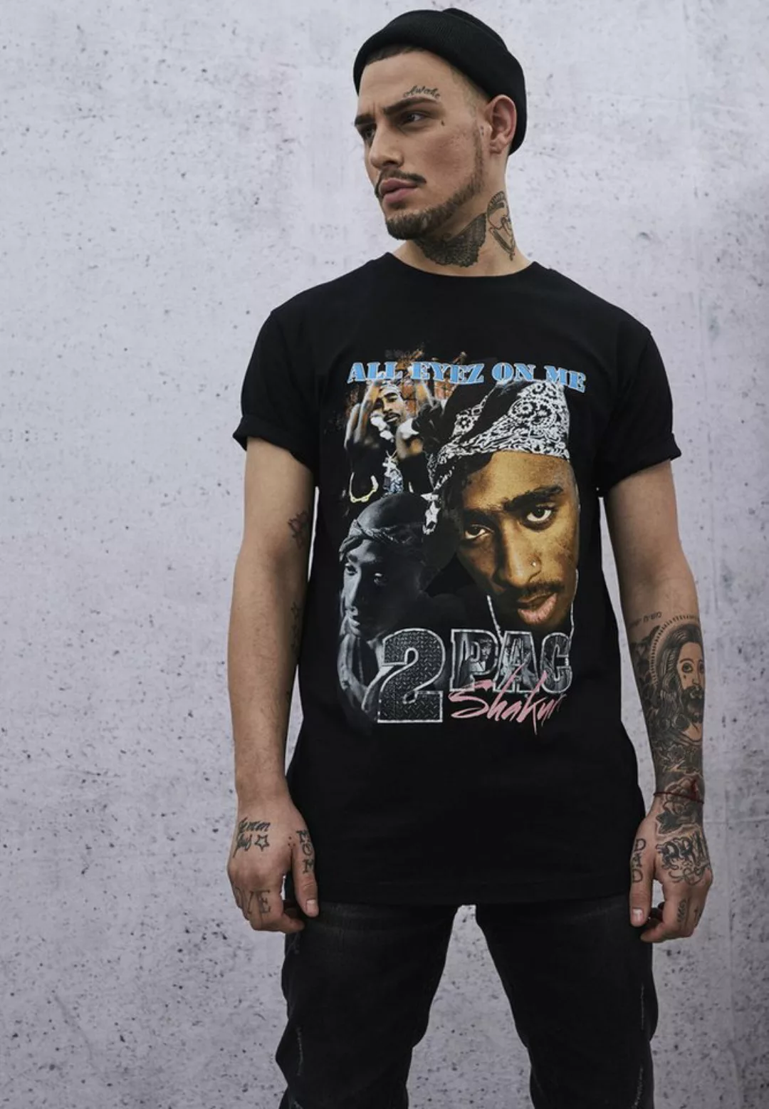 Mister Tee T-Shirt MT621 - Tupac Retro Tee black M günstig online kaufen