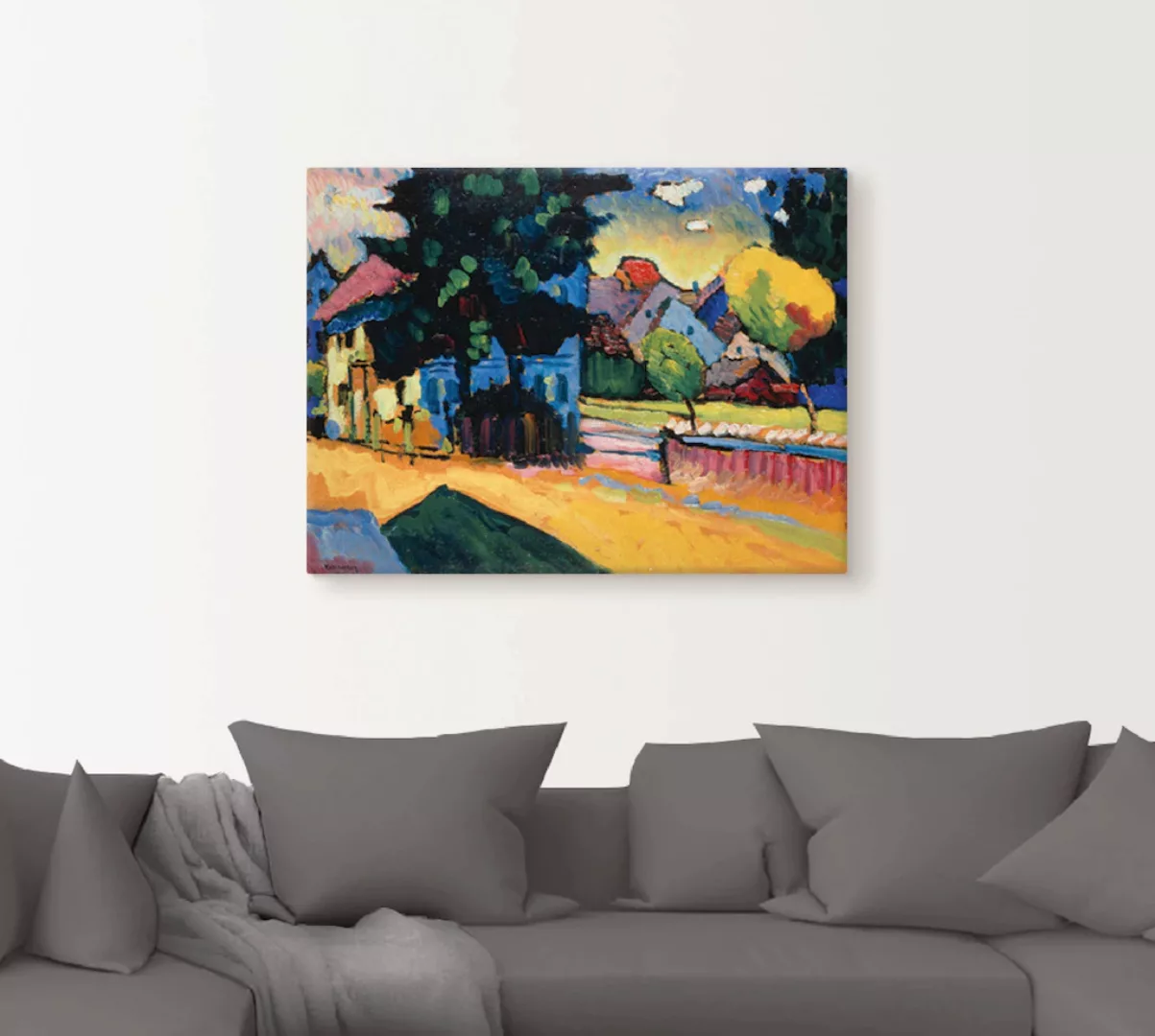 Artland Leinwandbild "Murnau - Studie zur Landschaft mit Haus", Europa, (1 günstig online kaufen