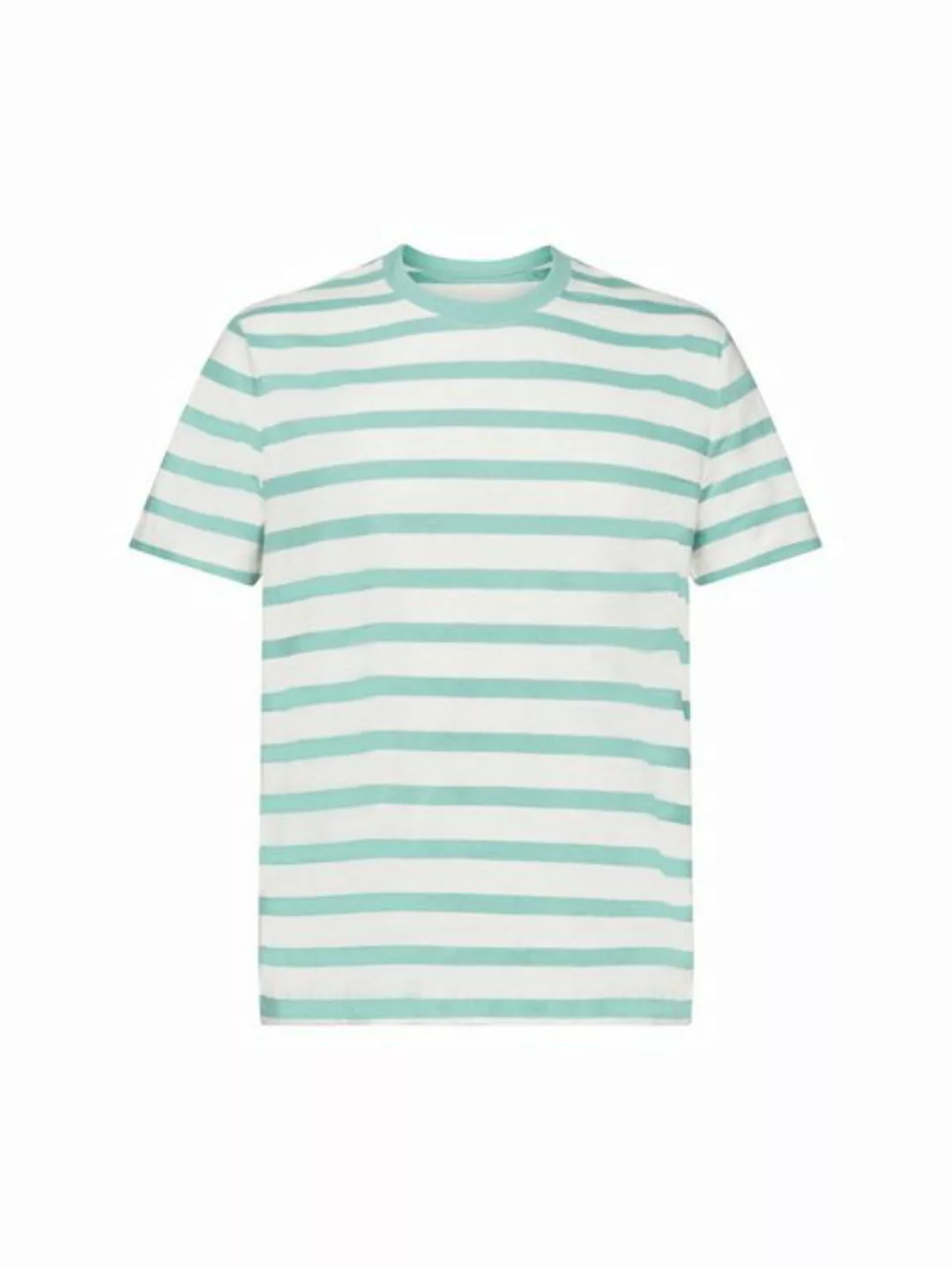 Esprit T-Shirt Rundhals-T-Shirt aus Baumwolle-Leinen-Mix (1-tlg) günstig online kaufen