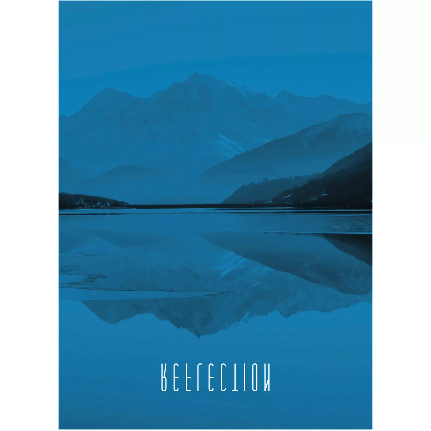 Komar Poster "Word Lake Silence Blue", Natur, (1 St.) günstig online kaufen