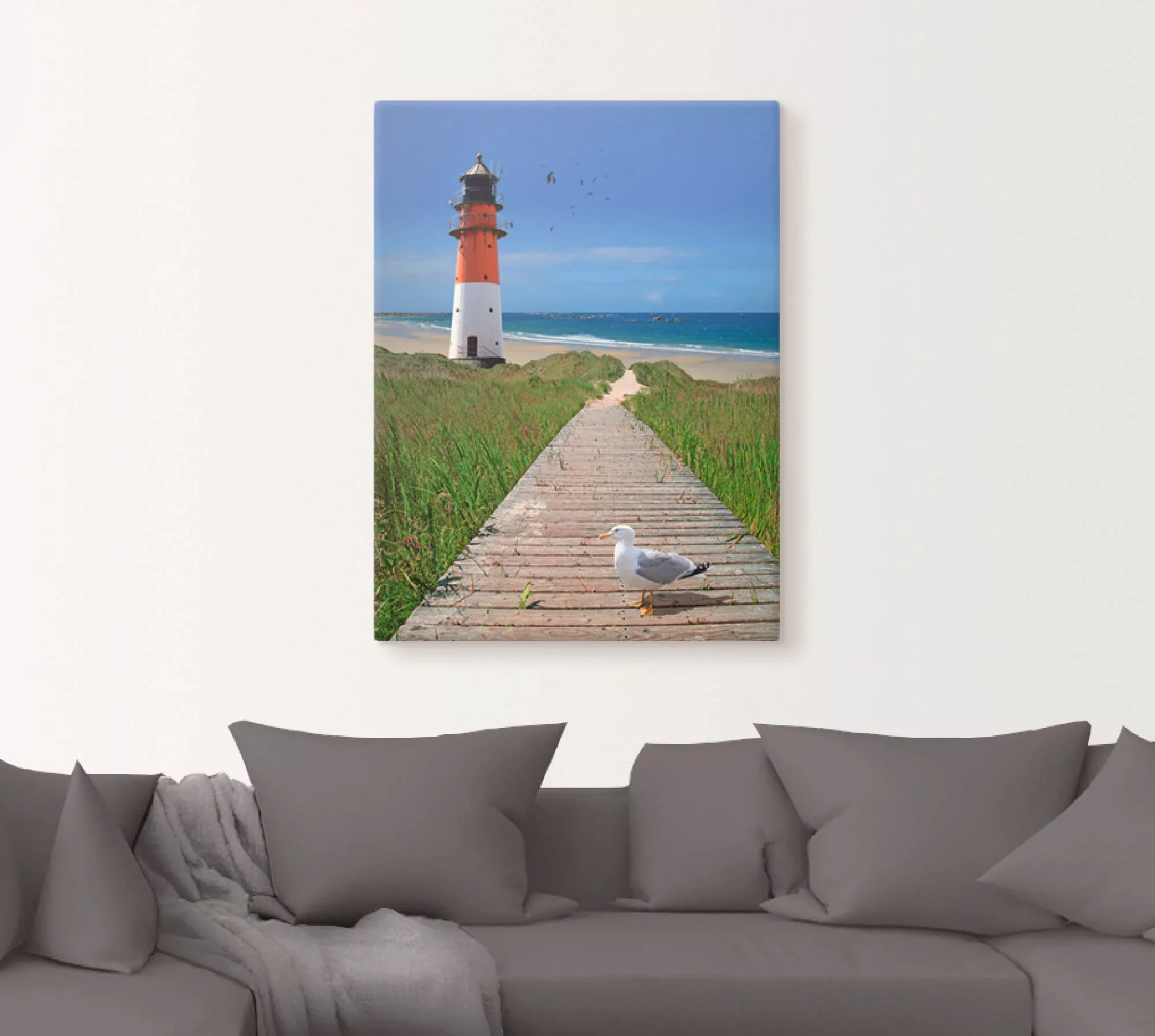 Artland Wandbild "Der Weg zum Meer", Gebäude, (1 St.), als Leinwandbild, Po günstig online kaufen