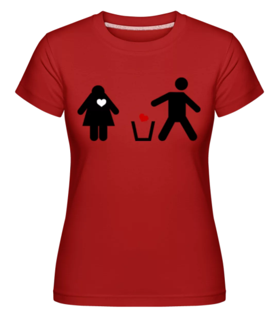 Herz Wegwerfen Logo · Shirtinator Frauen T-Shirt günstig online kaufen