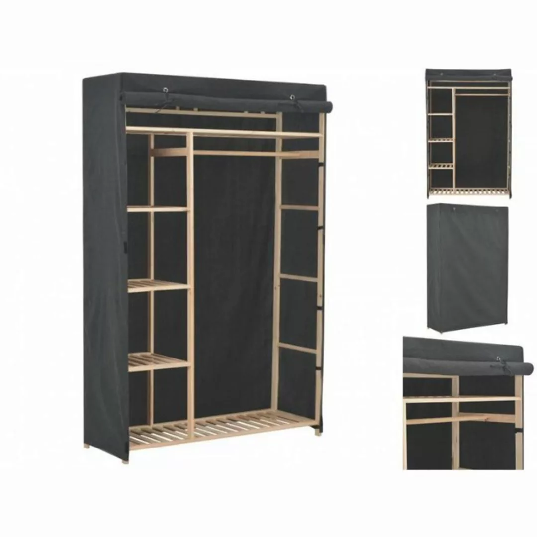 vidaXL Kleiderschrank Kleiderschrank Stoffschrank Grau 110 x 40 x 170 cm St günstig online kaufen