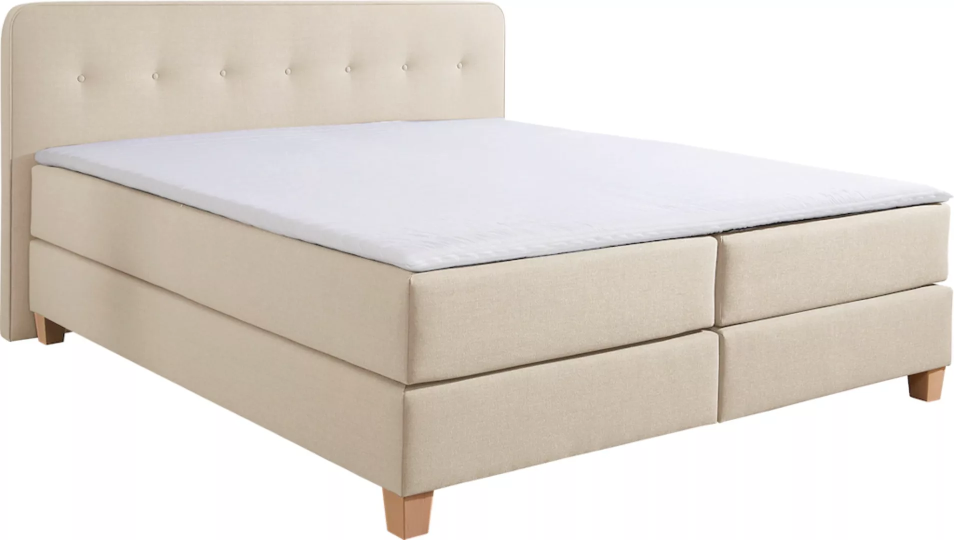 Home affaire Boxspringbett "Fargo", in Überlänge 220 cm, mit Topper, 3 Ausf günstig online kaufen