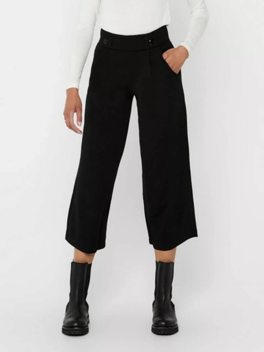 JACQUELINE de YONG Stoffhose Hose Wide Fit Ankle Pants Flare Culotte Croppe günstig online kaufen
