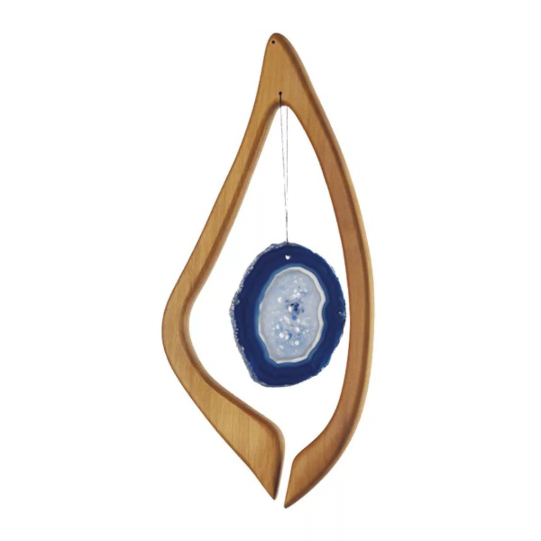 Fensterdeko Aus Holz, Harfe Mit Blauem Achat günstig online kaufen