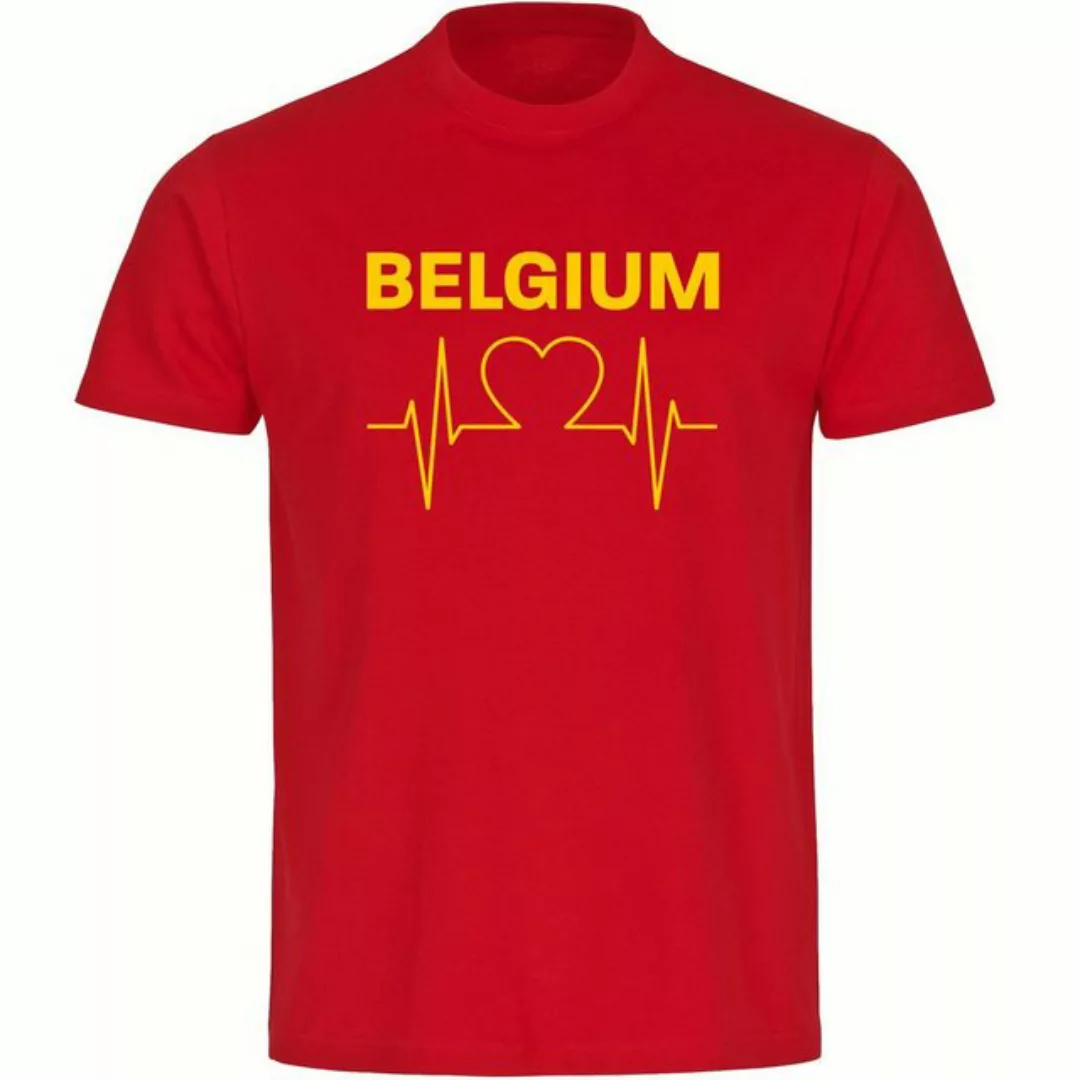 multifanshop T-Shirt Herren Belgium - Herzschlag - Männer günstig online kaufen