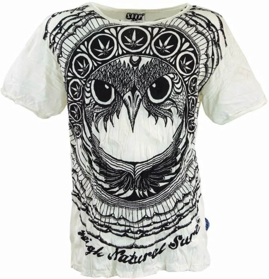 Guru-Shop T-Shirt Sure Herren T-Shirt Eule - weiß alternative Bekleidung, G günstig online kaufen