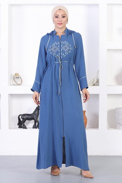 MODAMİHRAM Maxikleid Bestickte Kapuzen-Abaya günstig online kaufen