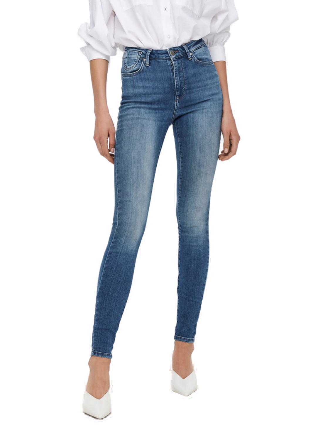 Only Damen Jeans ONLFOREVER REA958 - Skinny Fit - Blau - Medium Blue Denim günstig online kaufen