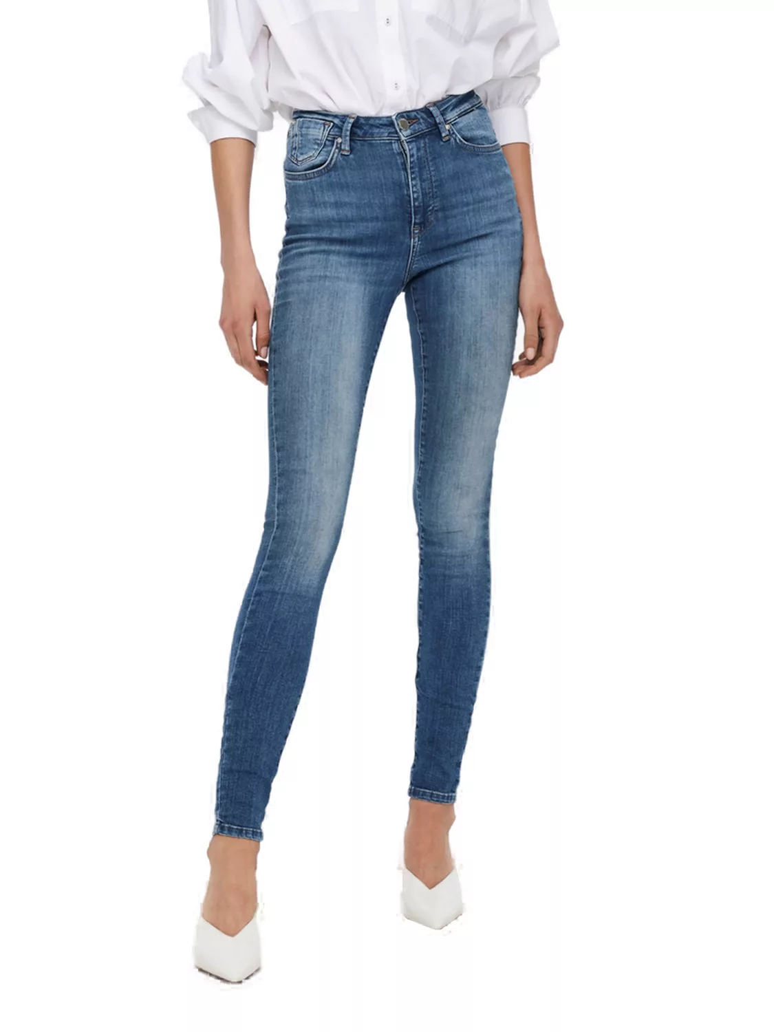 Only Damen Jeans ONLFOREVER REA958 - Skinny Fit - Blau - Medium Blue Denim günstig online kaufen