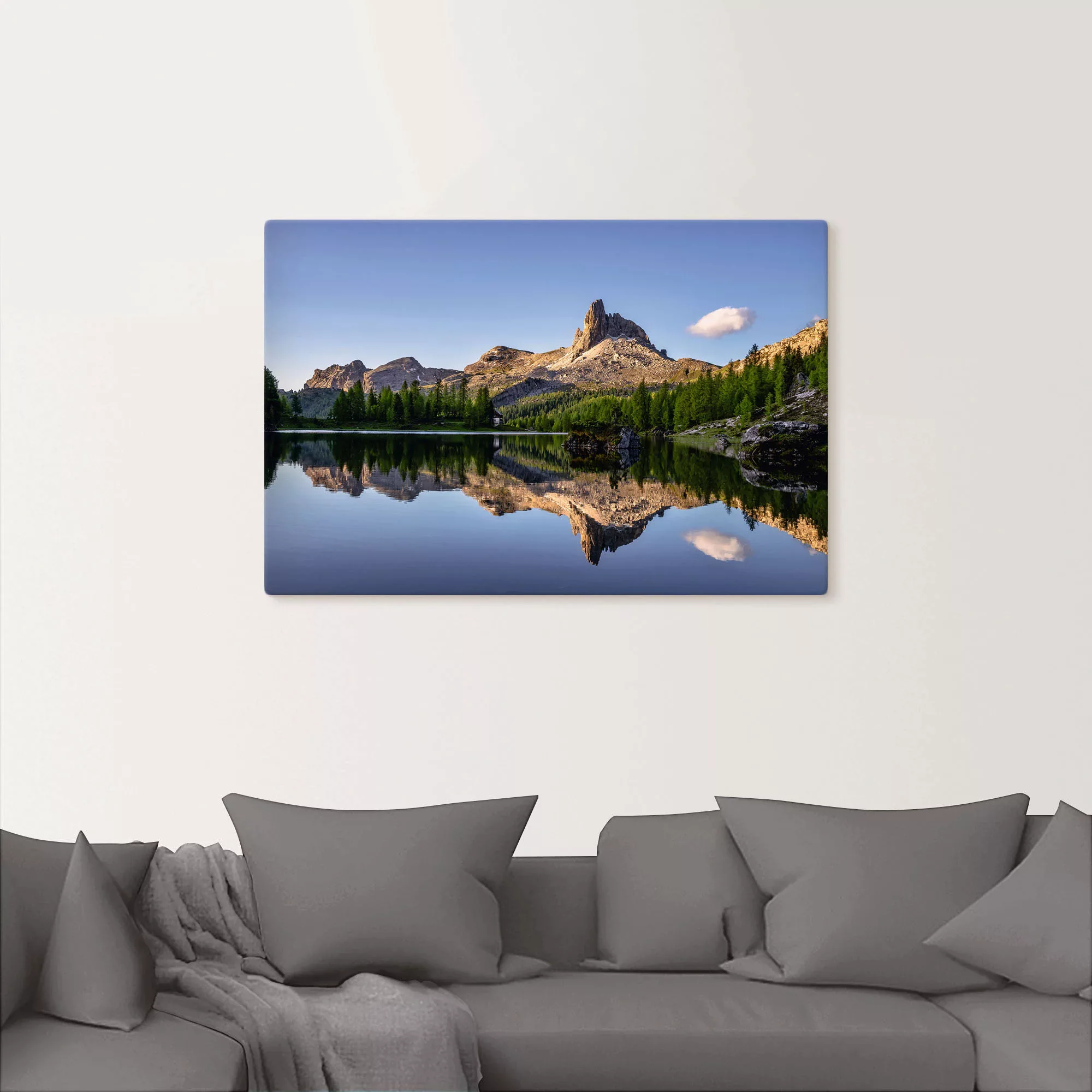 Artland Leinwandbild "Lago Di Federa in den Dolomiten", Gewässer, (1 St.), günstig online kaufen