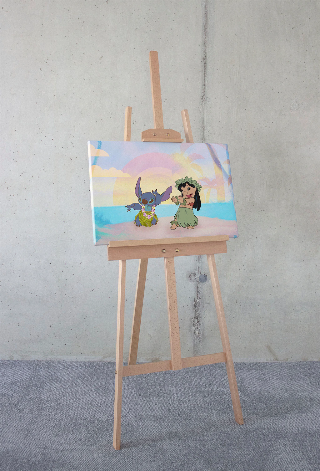 Komar Leinwandbild "Lilo and Stitch Dancing - Größe 60 x 40 cm", Disney, (1 günstig online kaufen