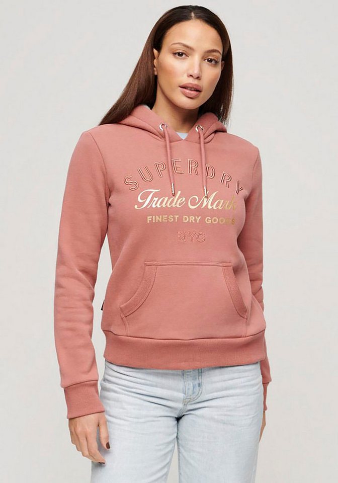 Superdry Kapuzensweatshirt Luxe Metallic Logo Hoodie günstig online kaufen