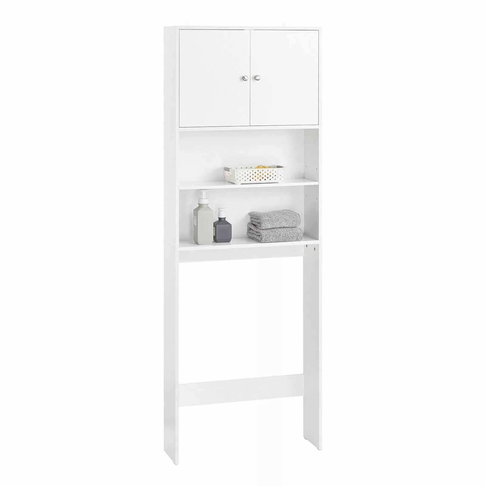 SoBuy Toilettenregal Badezimmerregal mit Schrank Waschmaschinenschrank BZR1 günstig online kaufen