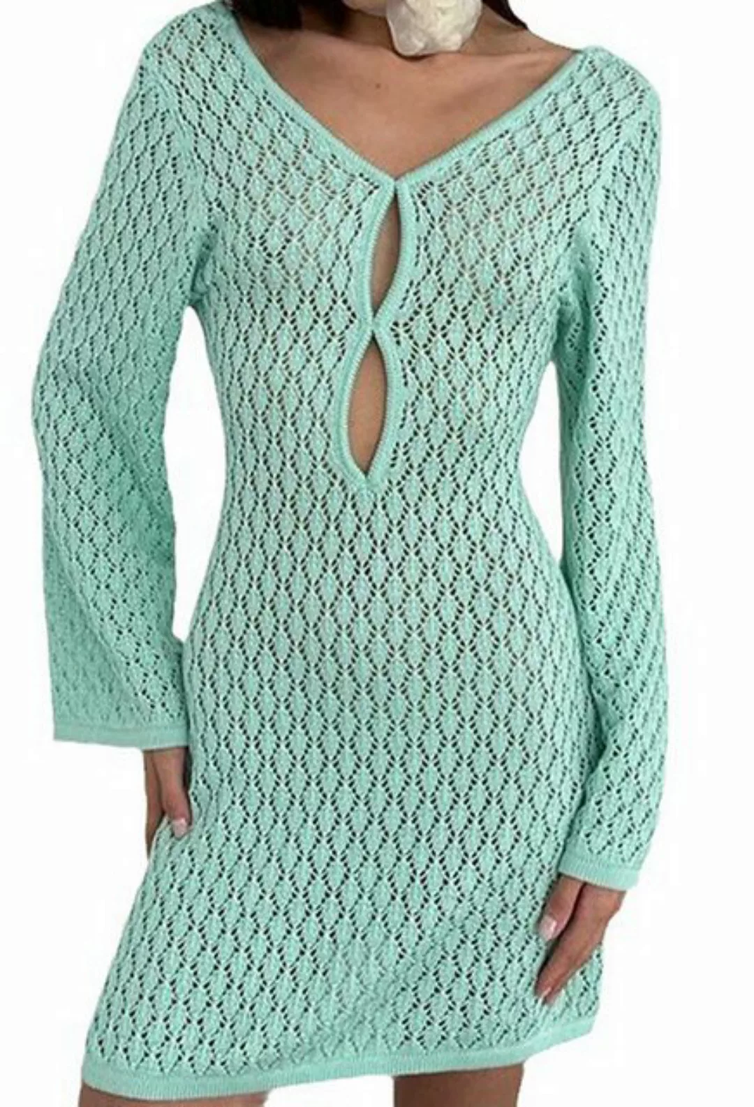 CHENIN Sommerkleid Strandkleider Frauen Solide Farbe Sexy Knit Cover Up Kle günstig online kaufen