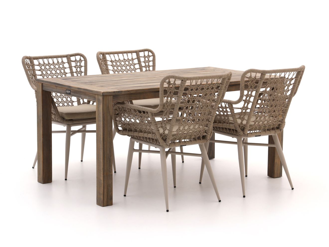 Intenso Busso/ROUGH-S 160 cm Gartenmöbel-Set 5-teilig günstig online kaufen