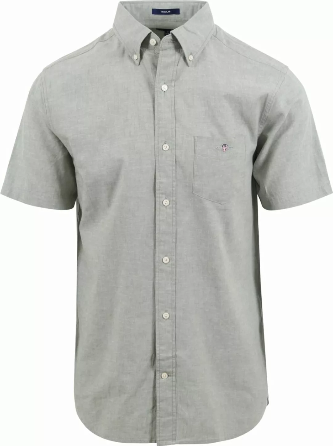 Gant Short Sleeve Hemd Leinen Hellgrün - Größe M günstig online kaufen