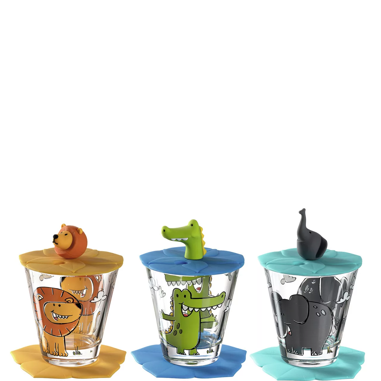 LEONARDO Kinder Trink - Set 9-tlg. Löwe / Krokodil / Elefant  Bambini - Gla günstig online kaufen