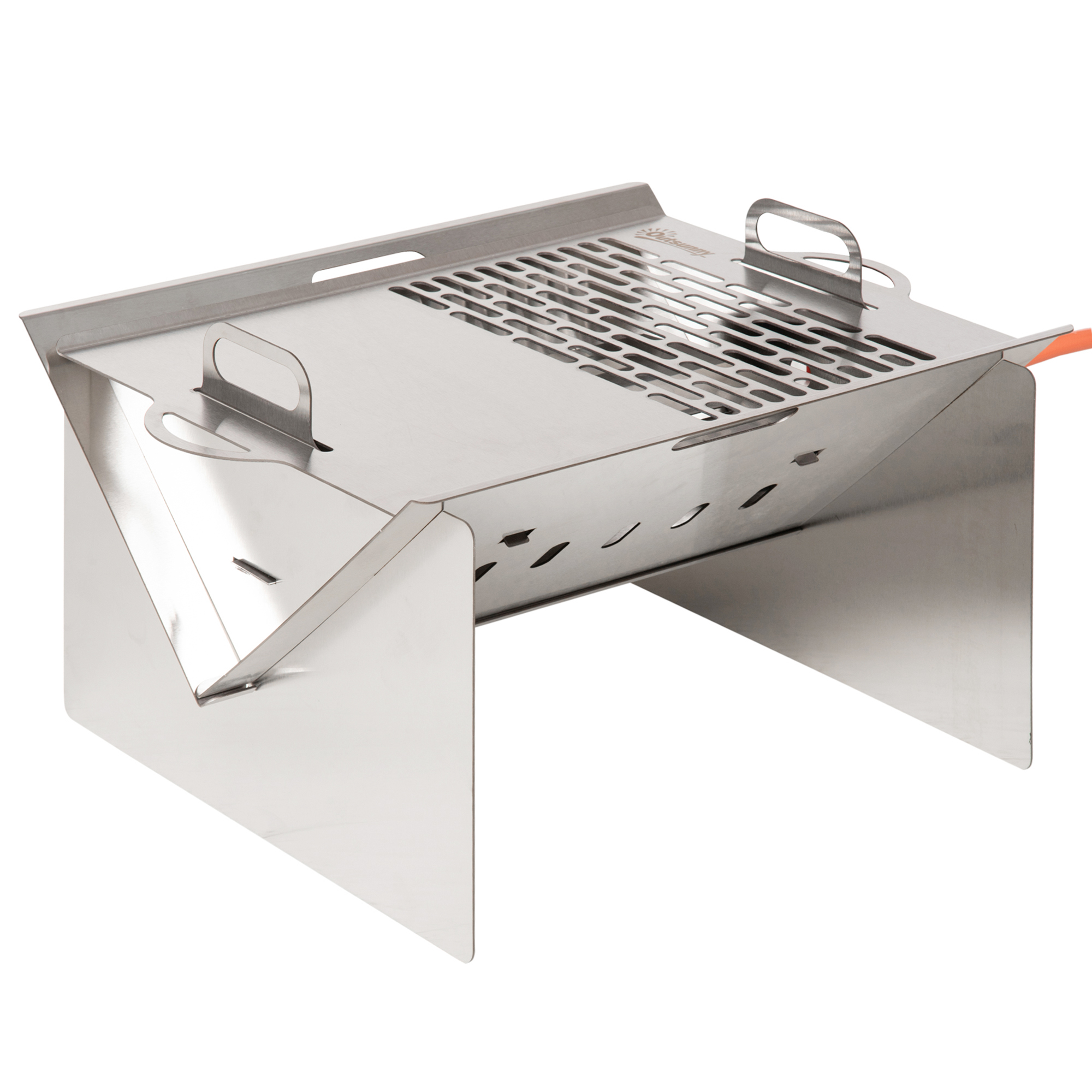 Outsunny Tischgrill Gasgrill BBQ abnehmbar Holzkohle Camping Grill mit Gril günstig online kaufen