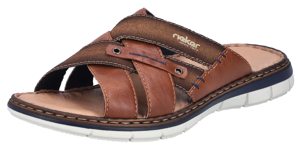 Rieker Pantolette, Sommerschuh, Schlappen, Poolslides, mit Leder-Innensohle günstig online kaufen