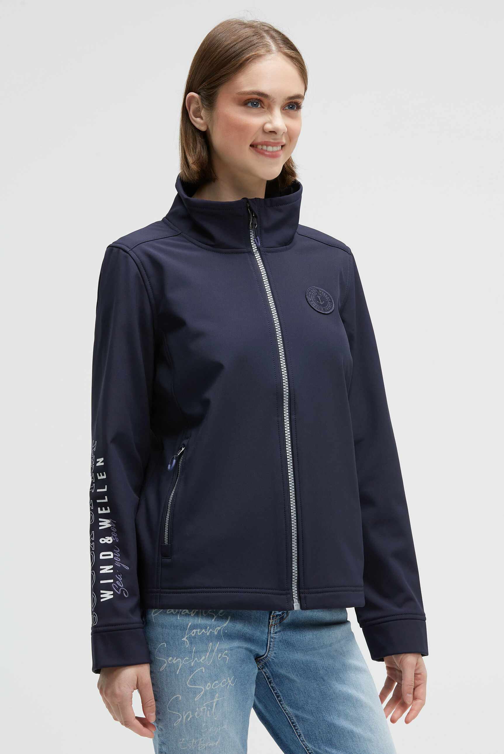 SOCCX Softshelljacke, ohne Kapuze, mit Stehkragen günstig online kaufen