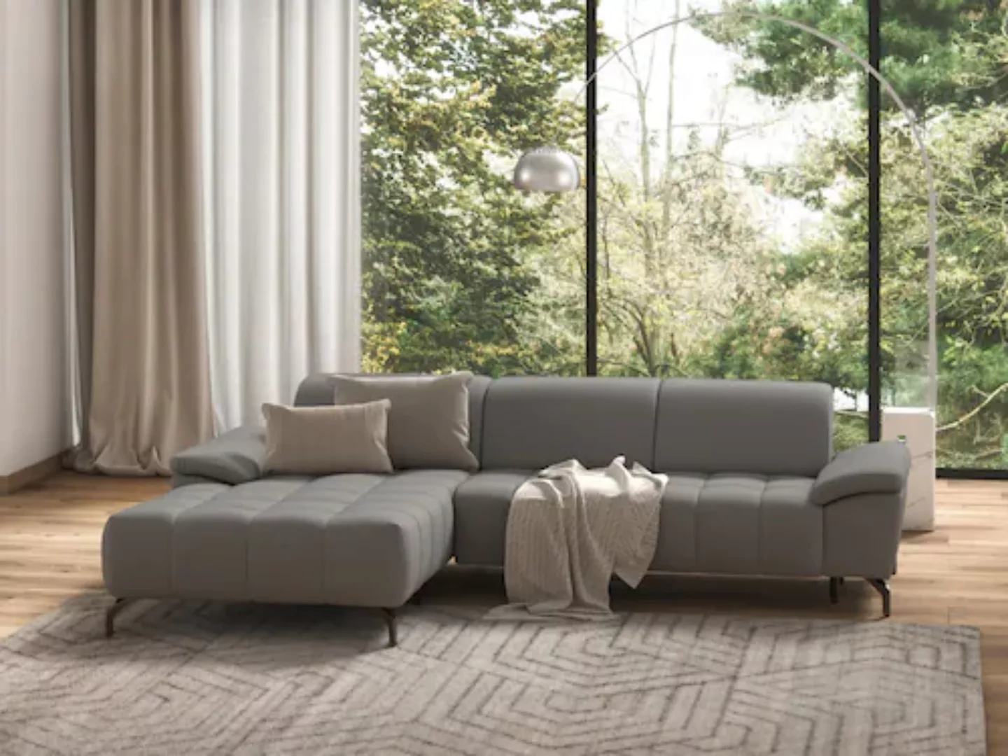 sit&more Ecksofa »Cool L-Form«, wahlweise mit Kopfteilverstellung und Vorzi günstig online kaufen