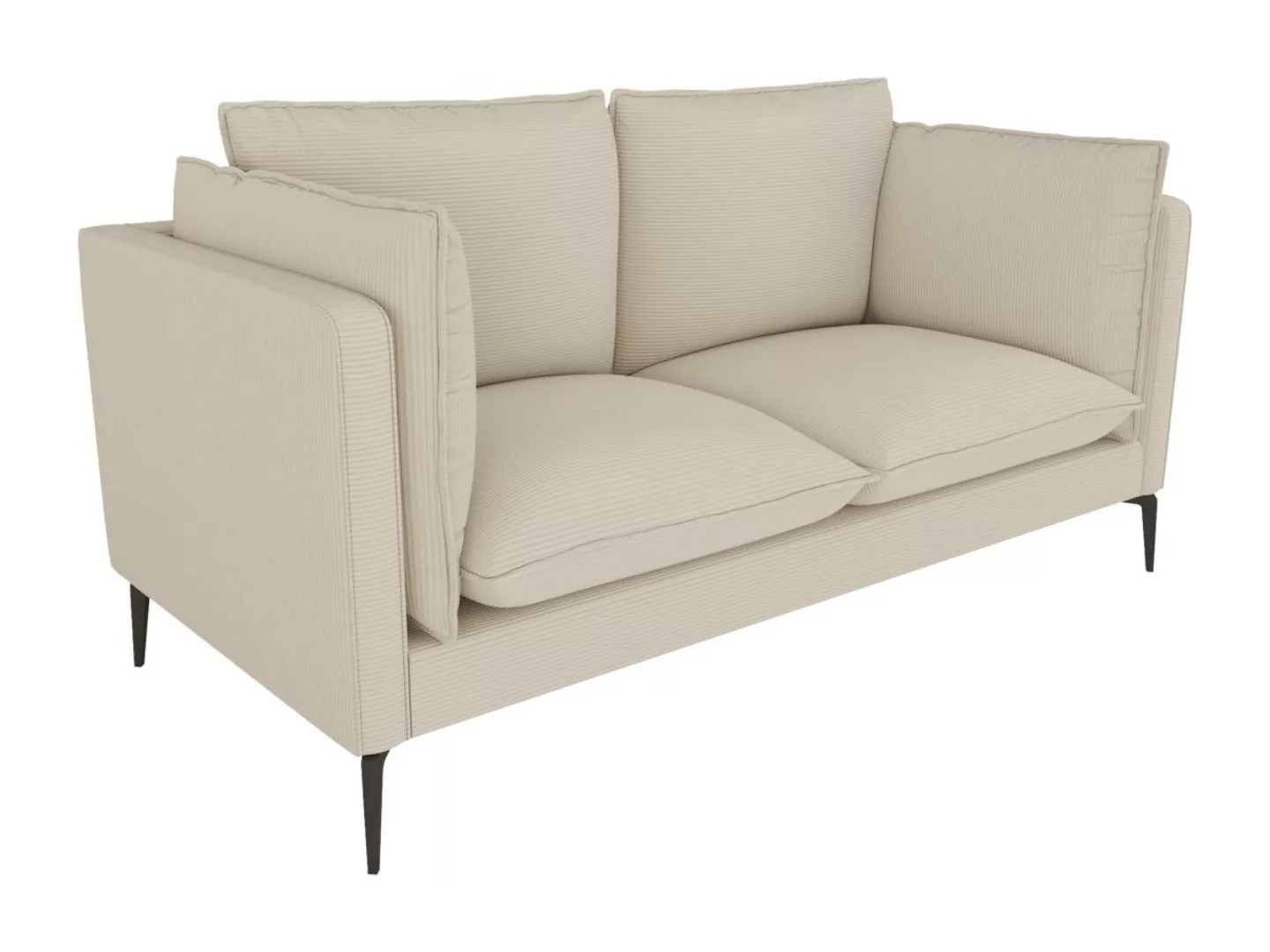 Sofa 2-Sitzer - Cord - Beige - KESTREL günstig online kaufen