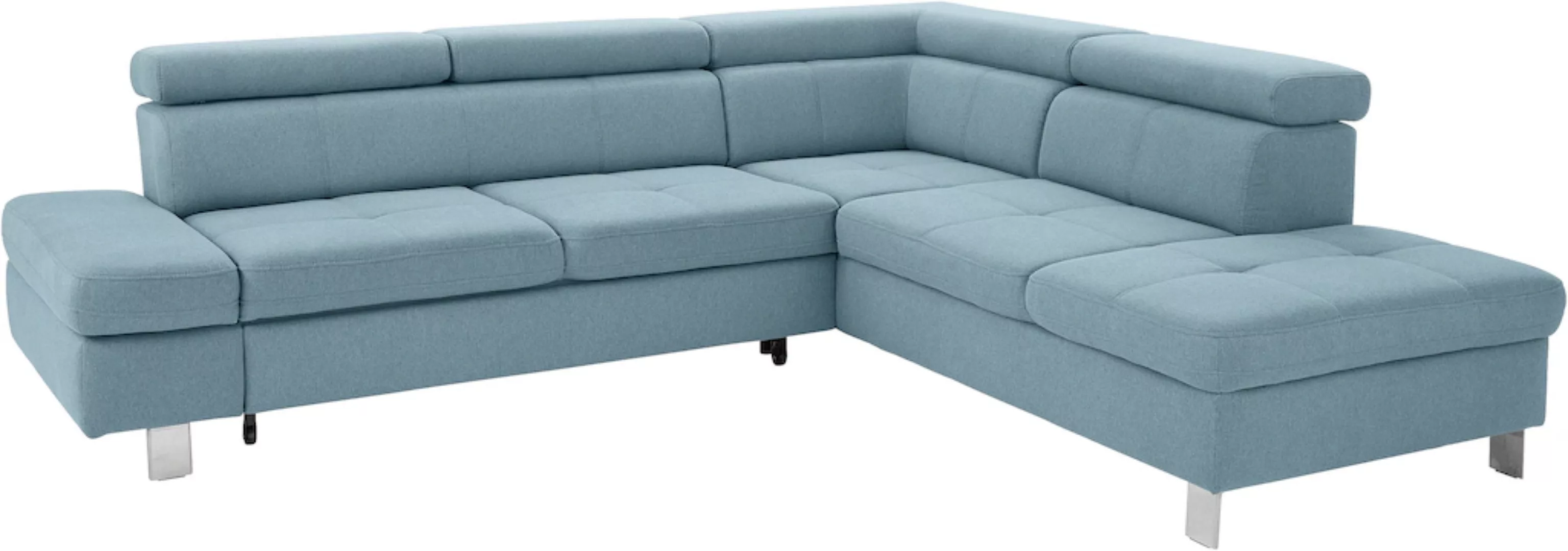 exxpo - sofa fashion Ecksofa Fiji, L-Form, mit Kopf- bzw. Rückenverstellung günstig online kaufen