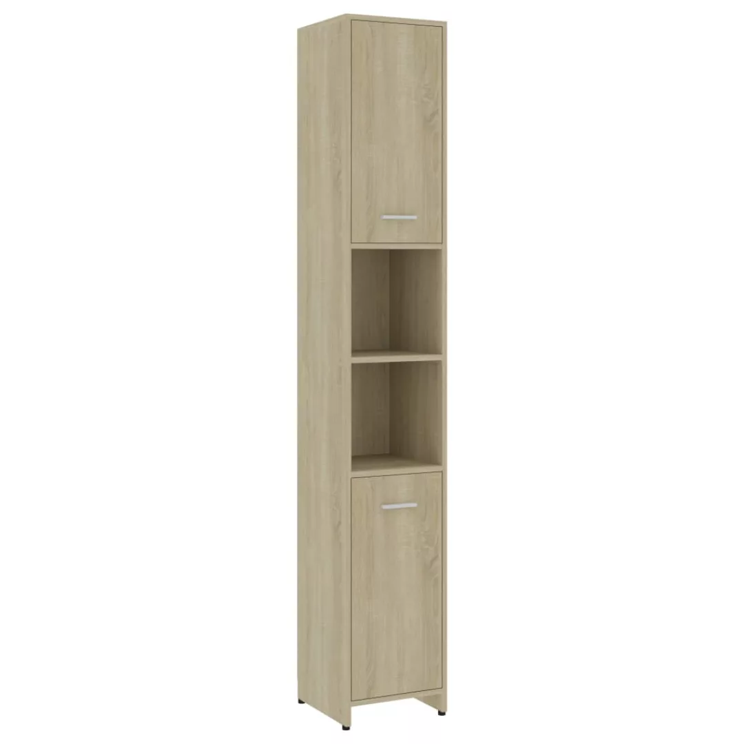 Badezimmerschrank Sonoma-eiche 30x30x183,5 Cm Spanplatte günstig online kaufen